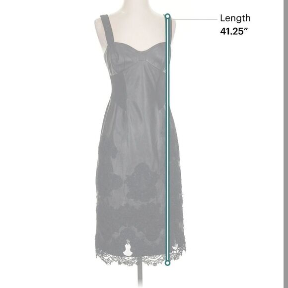 Diane Von Furstenberg Black Midi Leather dress - Picture 3 of 3